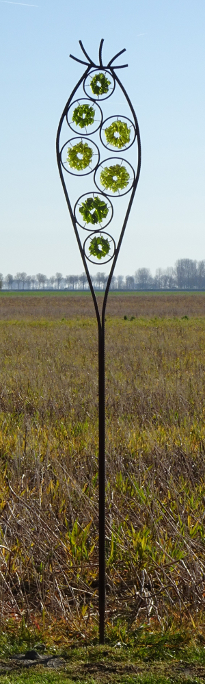 Hendrike Huijsmans - Luchttekening mosgroen (Glass, Metal)